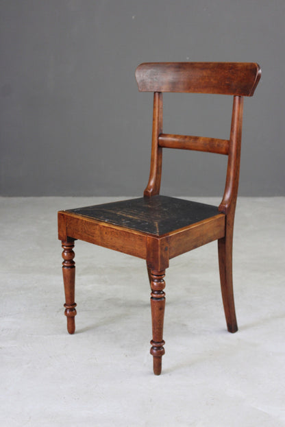 Single Antique Mahogany Bar Back Dining Chair - Kernow Furniture