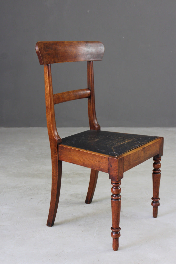 Single Antique Mahogany Bar Back Dining Chair - Kernow Furniture