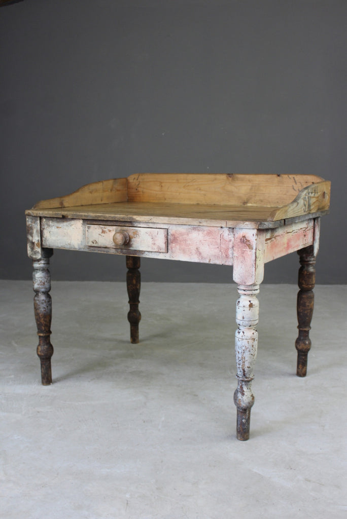 Rustic Pine Table Washstand - Kernow Furniture