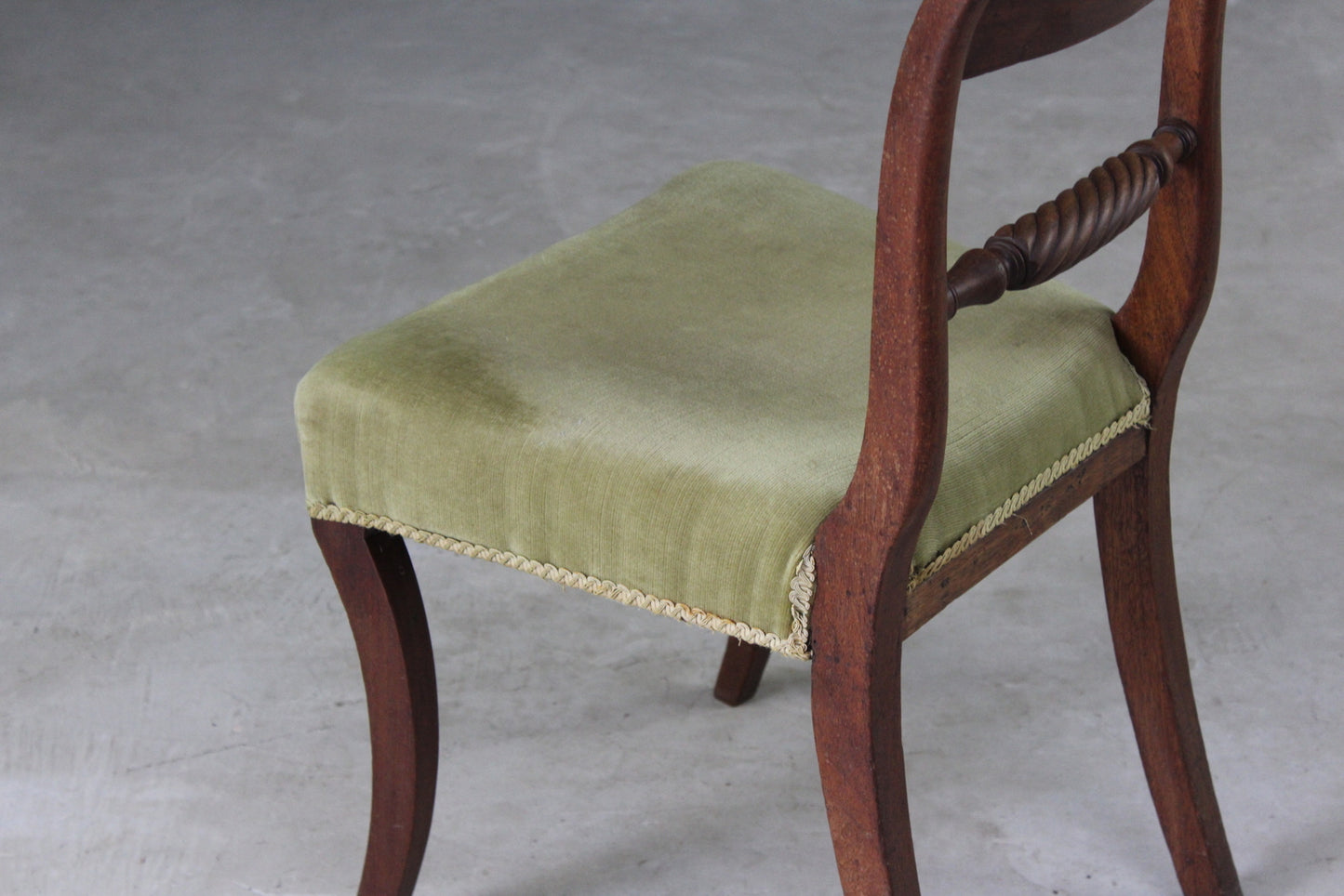 Single Antique Rope Twist Dining Chair - Kernow Furniture