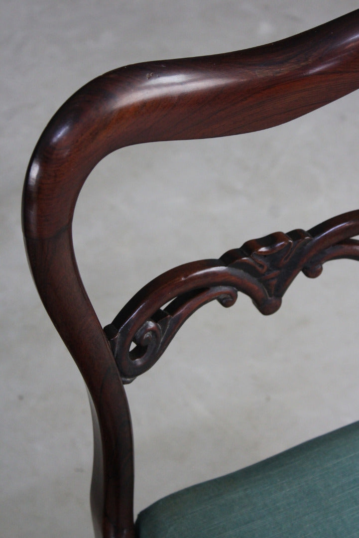 Set 4 Antique Rosewood Dining Chairs - Kernow Furniture