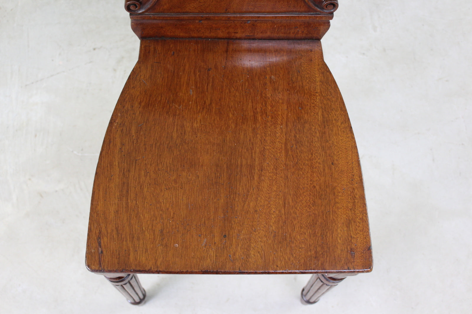 Single Antique Mahogany Hall Chair - Kernow Furniture