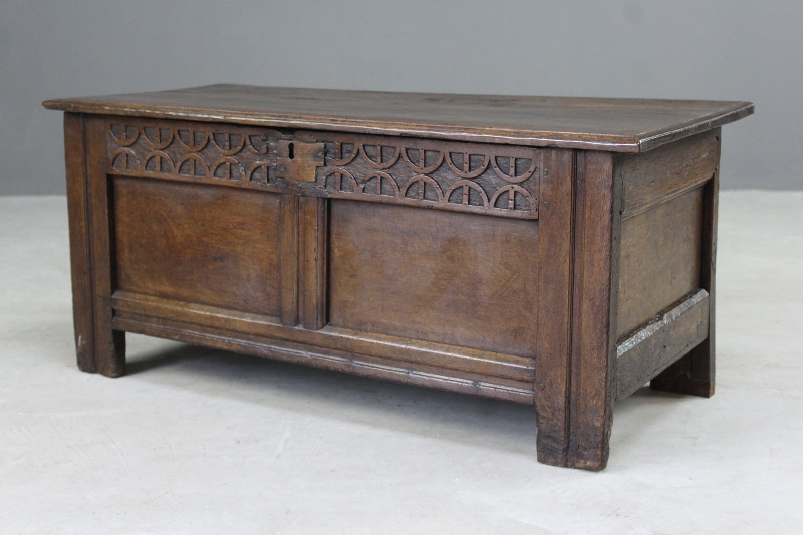 Antique 17th Century Charles II Oak Chest - Kernow Furniture