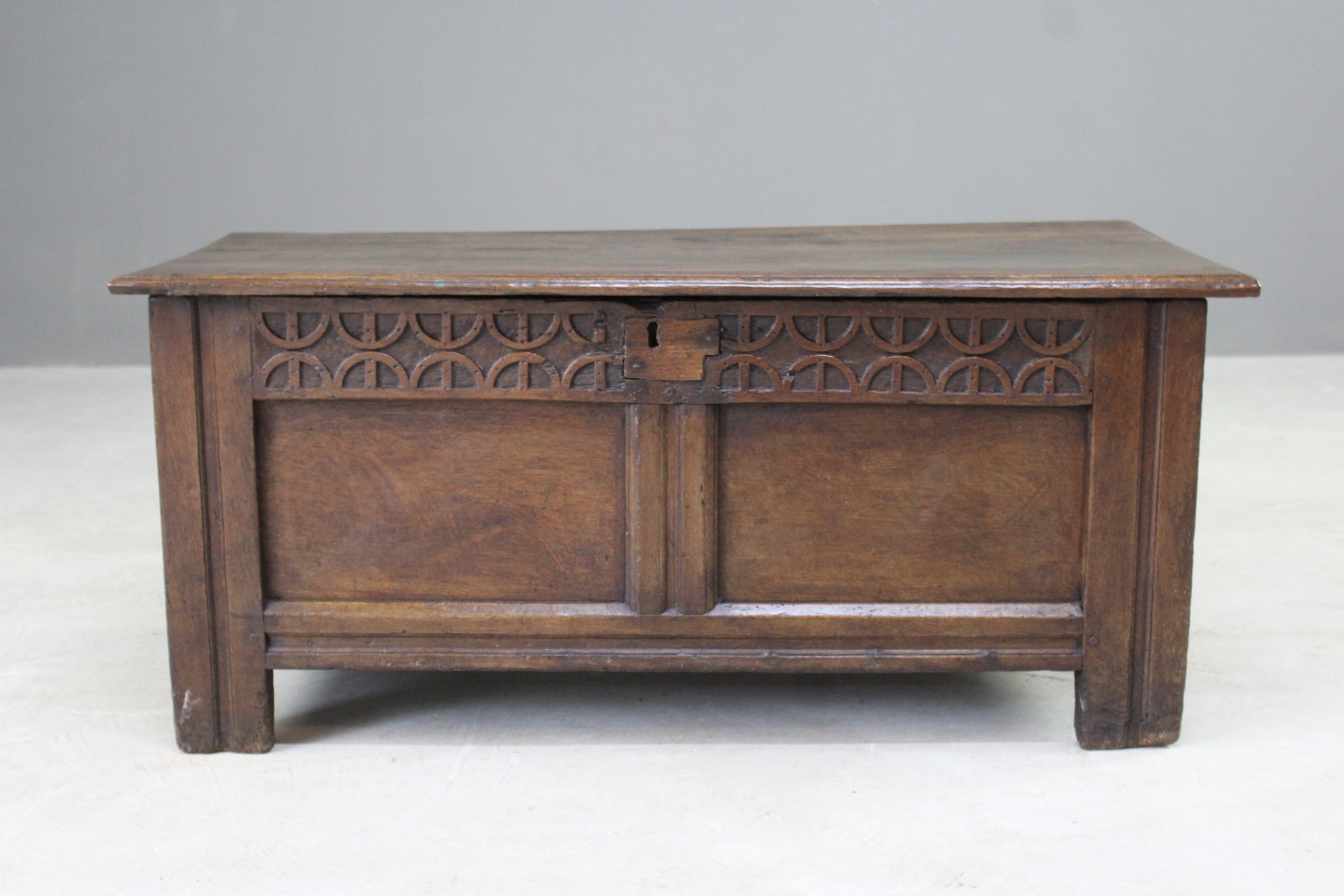 Antique 17th Century Charles II Oak Chest - Kernow Furniture