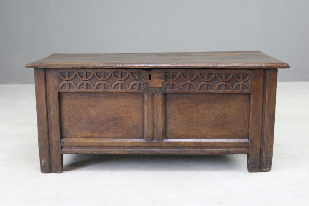 Antique 17th Century Charles II Oak Chest - Kernow Furniture