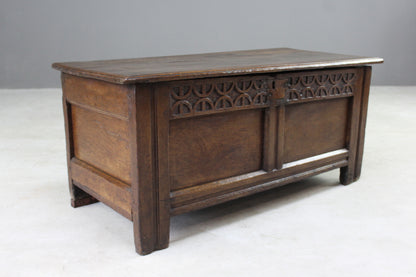 Antique 17th Century Charles II Oak Chest - Kernow Furniture