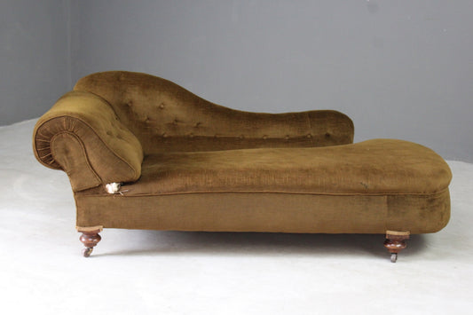 Antique Upholstered Chaise Longue for Restoration - Kernow Furniture