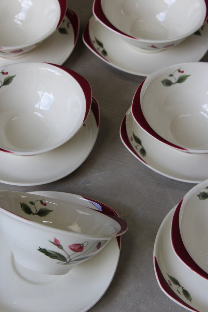 6 Wedgwood Mayfield Bowls & Saucers - Kernow Furniture