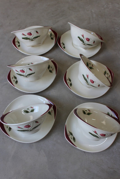 6 Wedgwood Mayfield Bowls & Saucers - Kernow Furniture