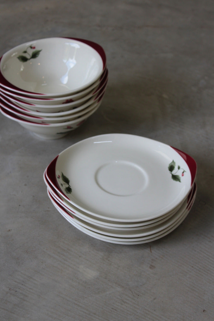 6 Wedgwood Mayfield Bowls & Saucers - Kernow Furniture