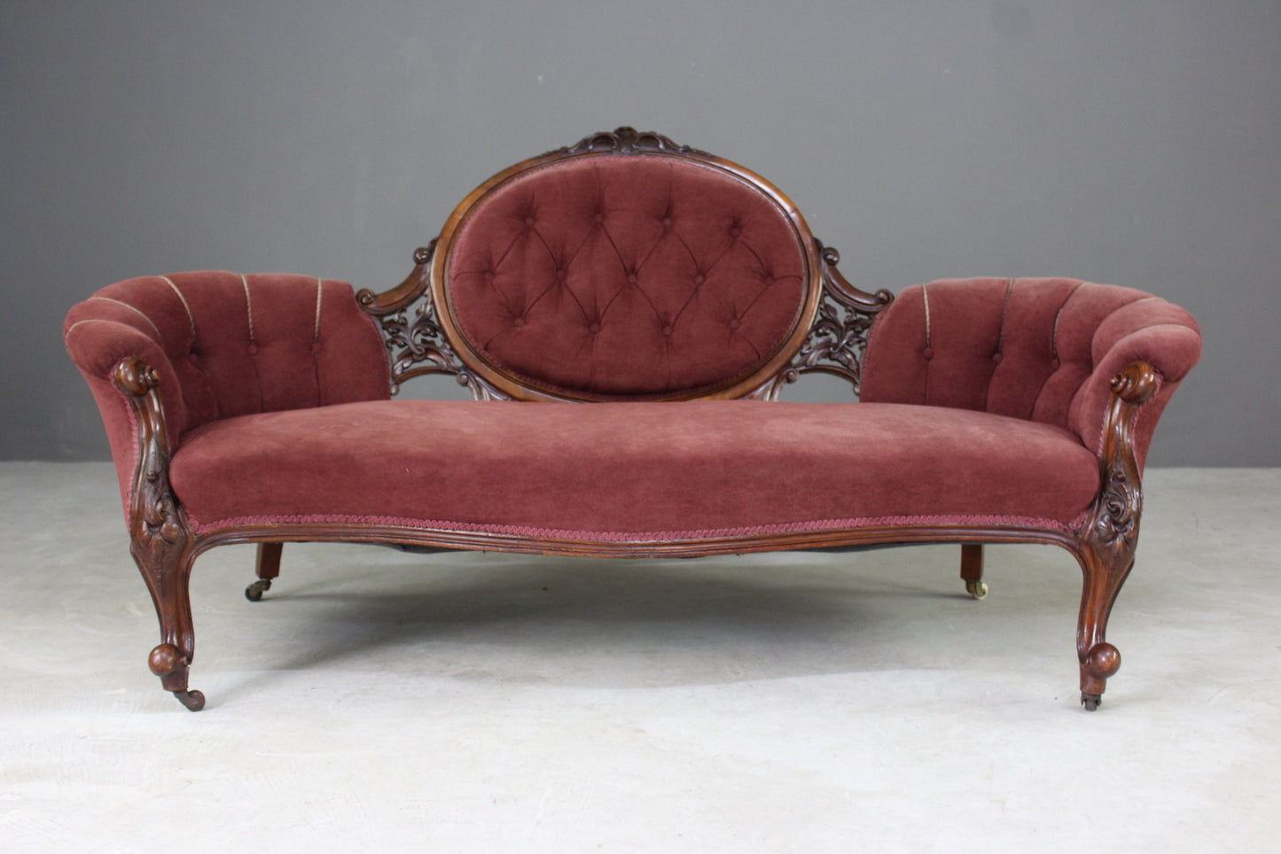 Antique Victorian Mahogany Settee - Kernow Furniture