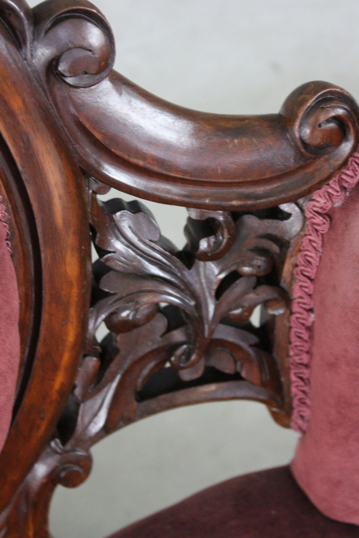 Antique Victorian Mahogany Settee - Kernow Furniture