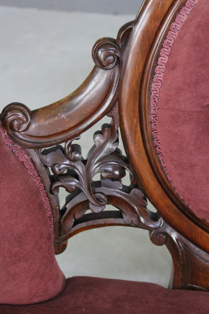 Antique Victorian Mahogany Settee - Kernow Furniture