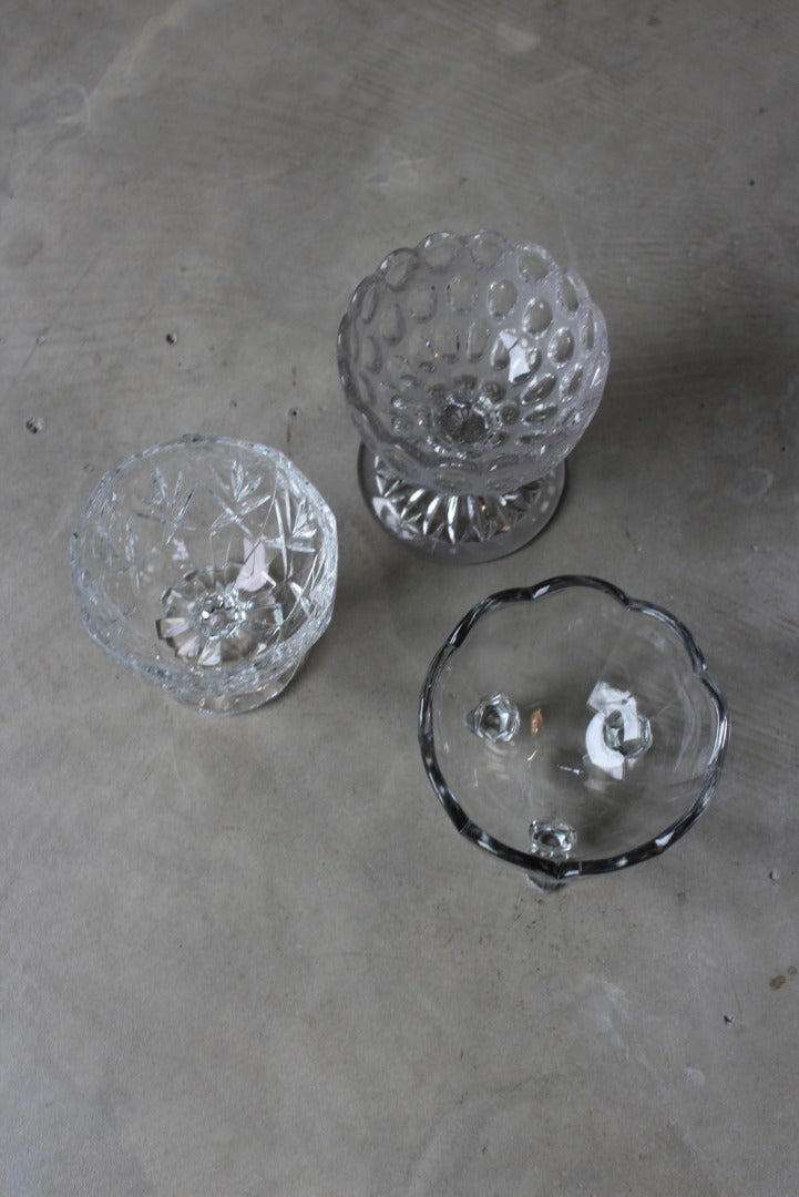 Small Vintage Glass Bowls - Kernow Furniture