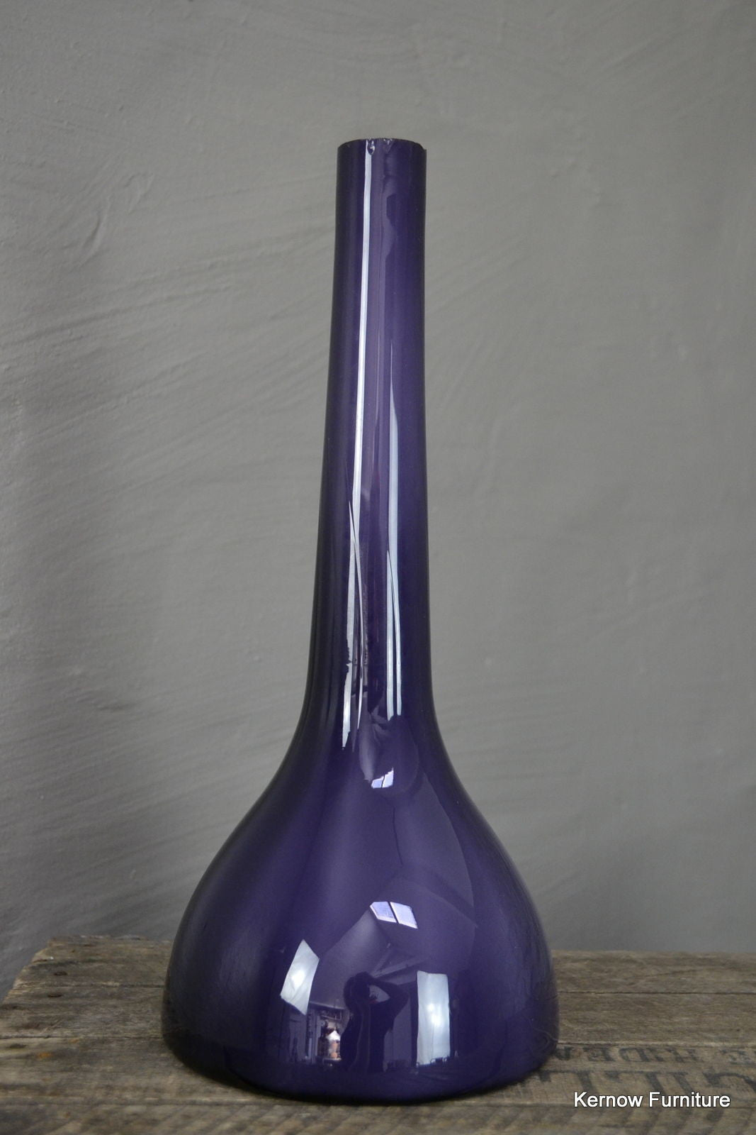 Retro Kastrup Purple Glass Lamp Base - Kernow Furniture