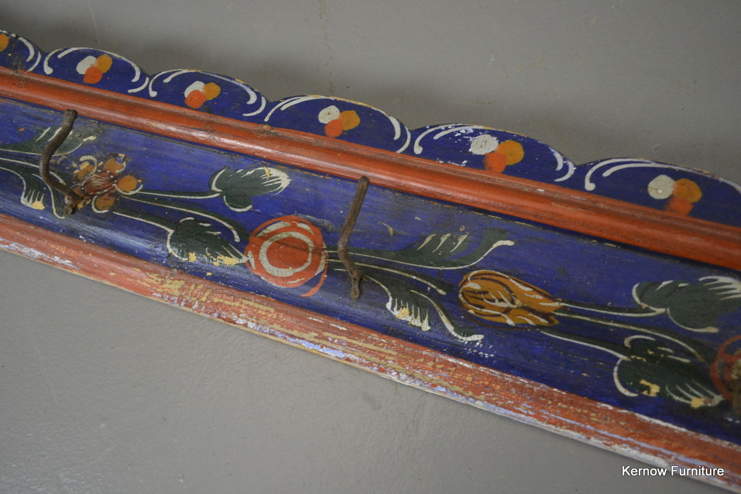 Vintage Folk Painted Coat Hooks - Kernow Furniture