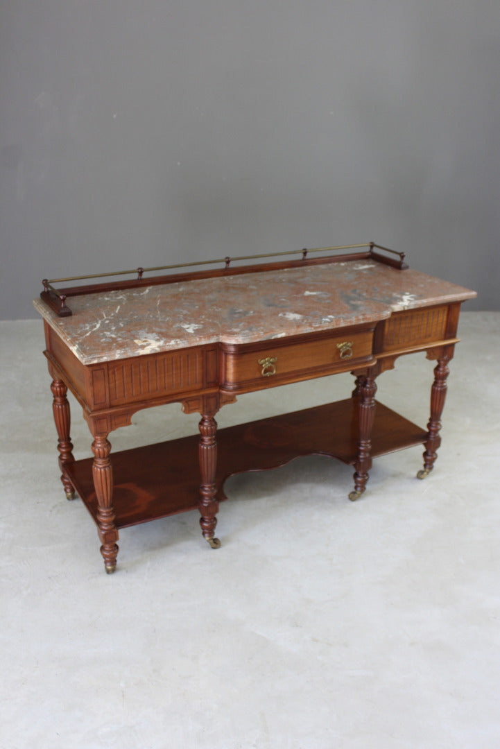 French Marble Top Side Table - Kernow Furniture