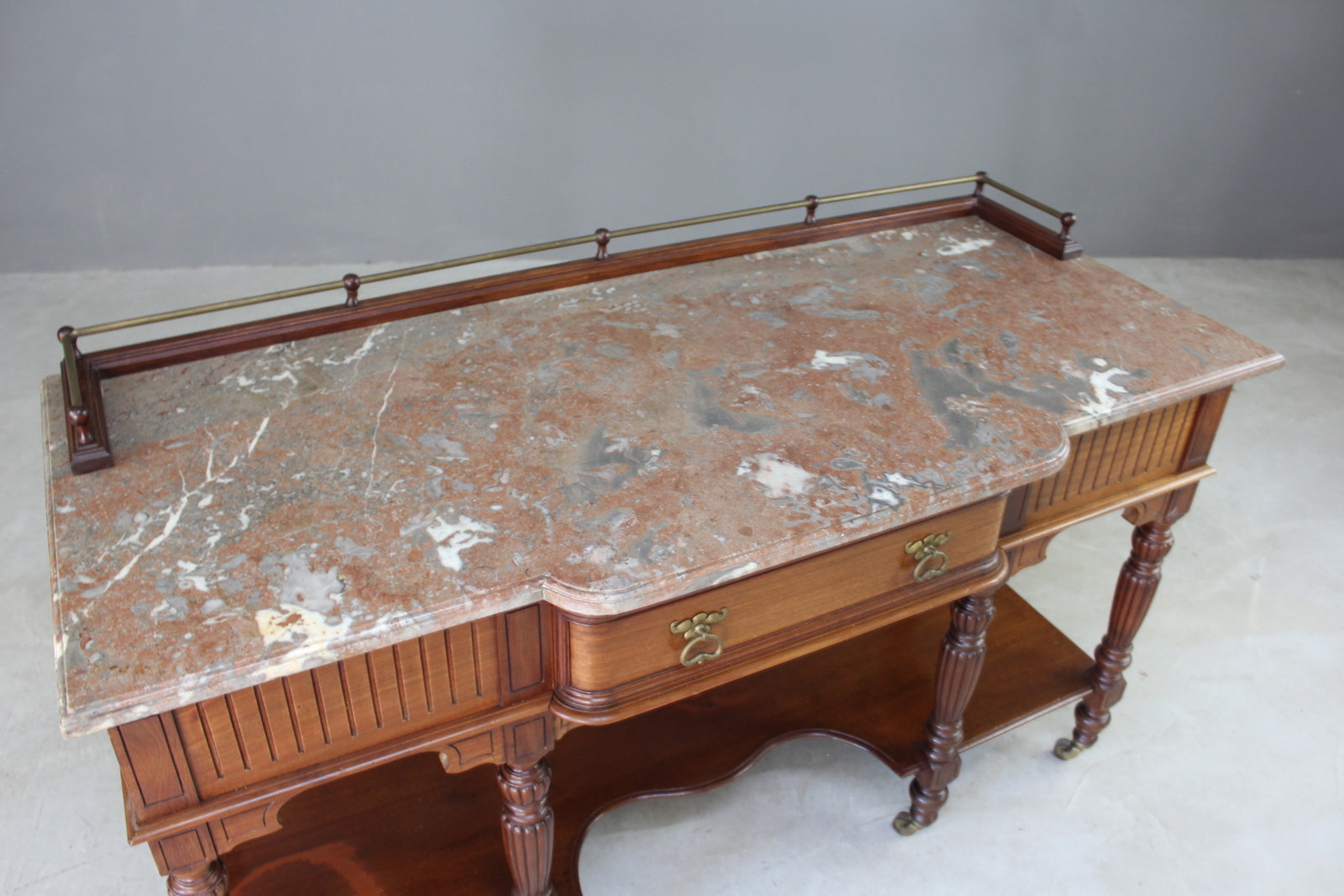 French Marble Top Side Table - Kernow Furniture