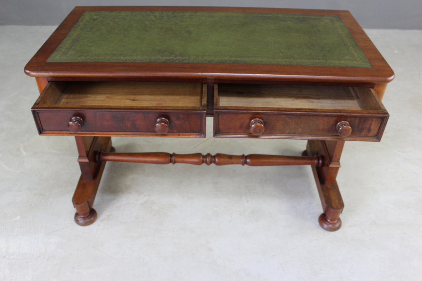 Antique Victorian Mahogany Writing Table - Kernow Furniture