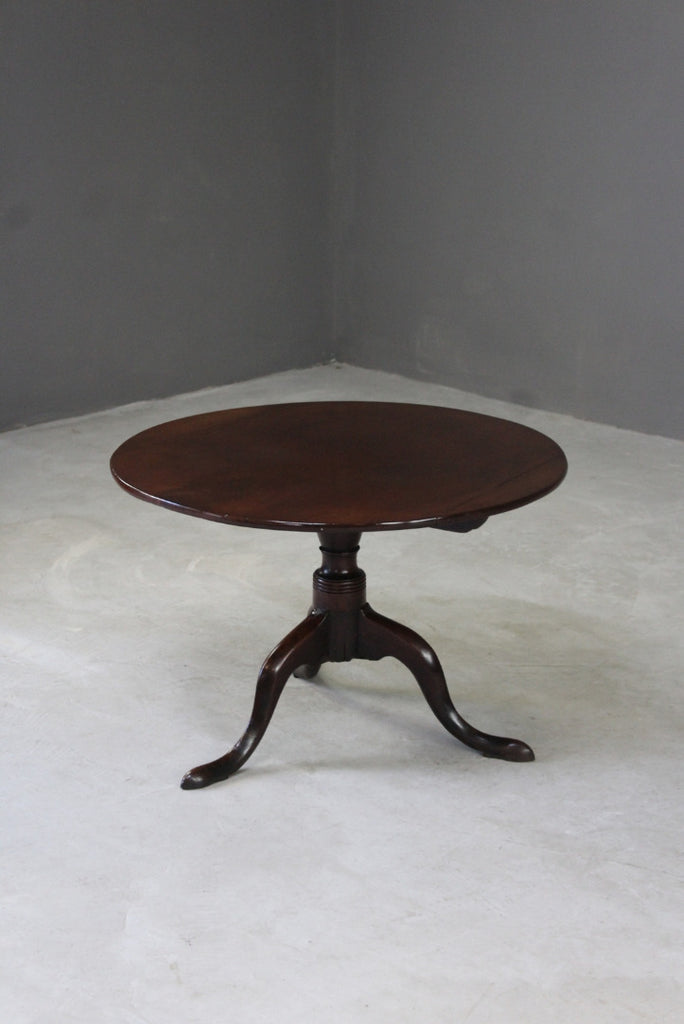Antique Mahogany Round Coffee Table - Kernow Furniture