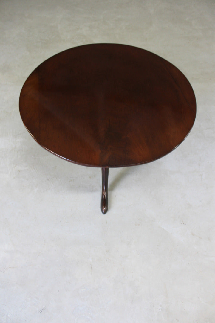 Antique Mahogany Round Coffee Table - Kernow Furniture