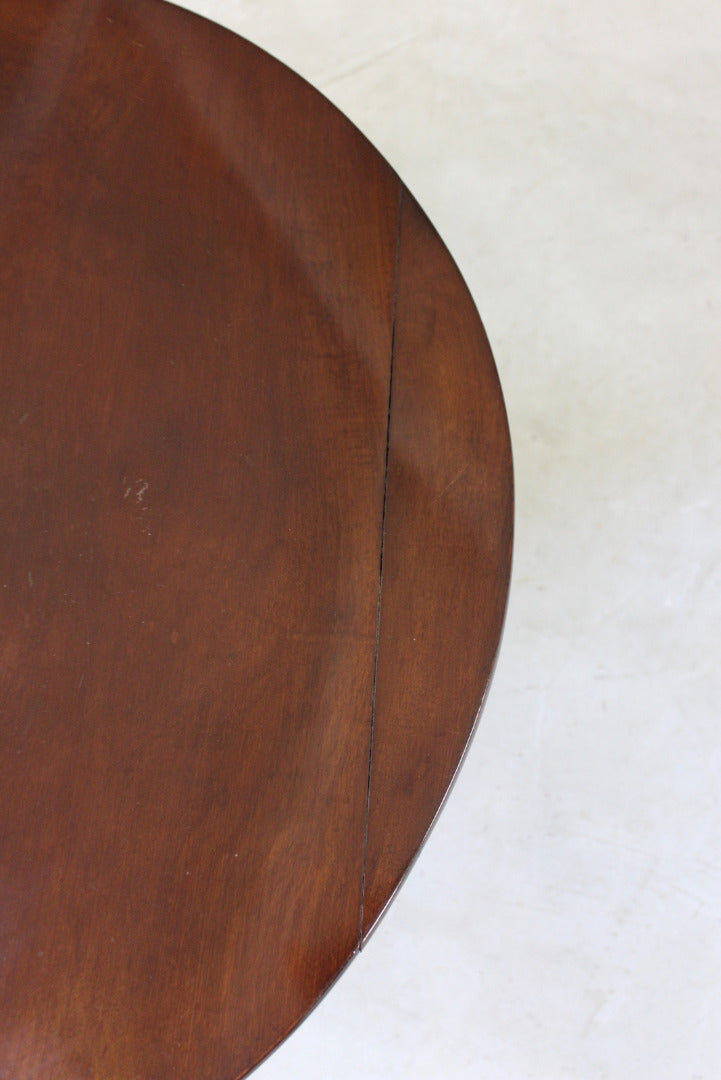 Antique Mahogany Round Coffee Table - Kernow Furniture