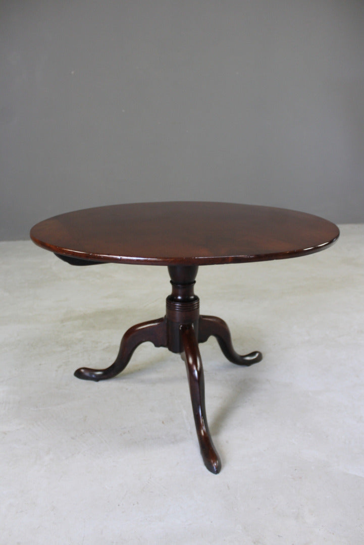 Antique Mahogany Round Coffee Table - Kernow Furniture