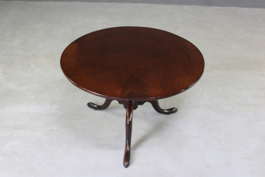 Antique Mahogany Round Coffee Table - Kernow Furniture