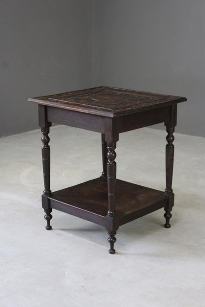 Carved Square Occasional Table - Kernow Furniture