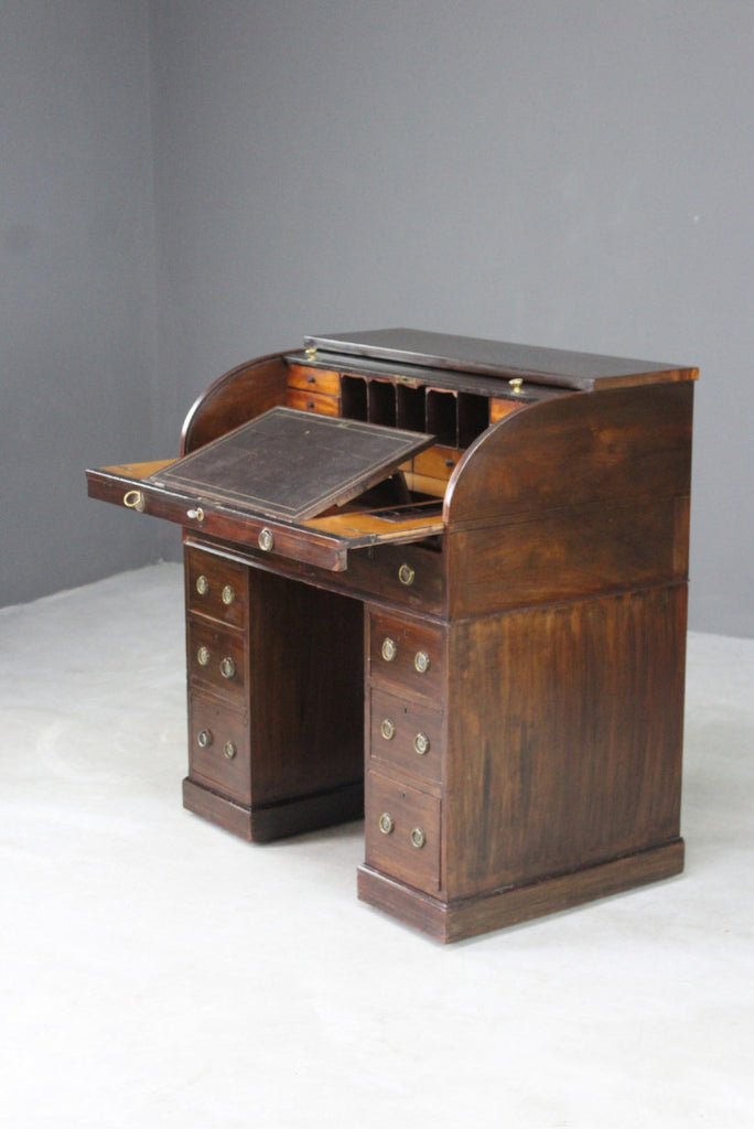 Georgian Mahogany Tambour Desk - Kernow Furniture