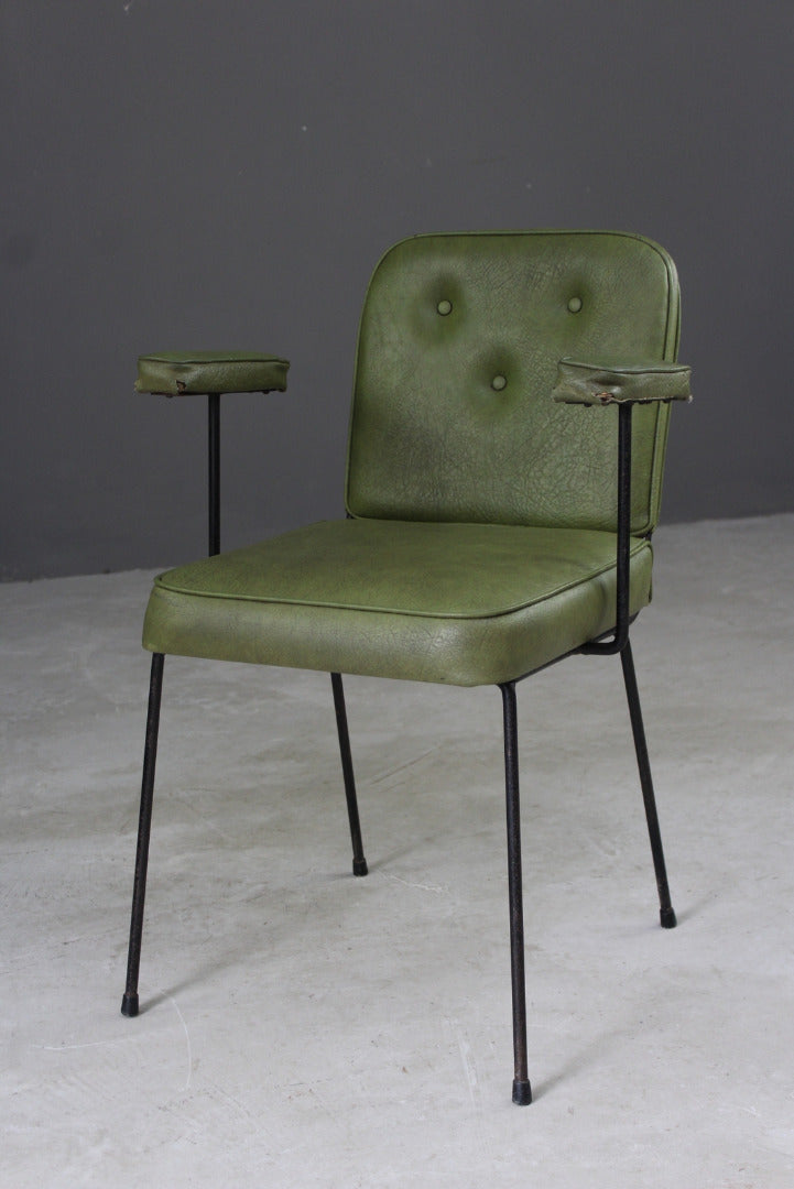 Retro Green Vinyl Office Chair - Kernow Furniture