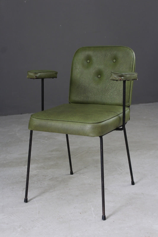 Retro Green Vinyl Office Chair - Kernow Furniture