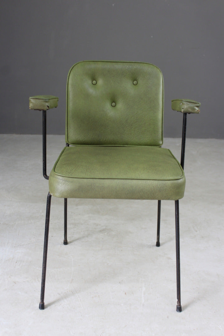 Retro Green Vinyl Office Chair - Kernow Furniture