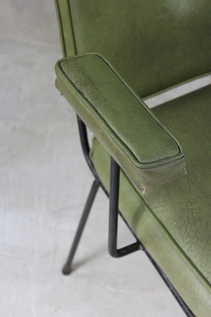 Retro Green Vinyl Office Chair - Kernow Furniture