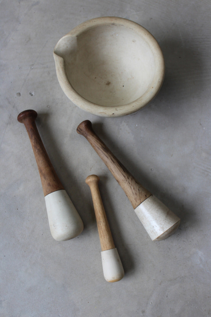 Vintage Pestle & Mortars - Kernow Furniture