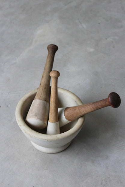 Vintage Pestle & Mortars - Kernow Furniture