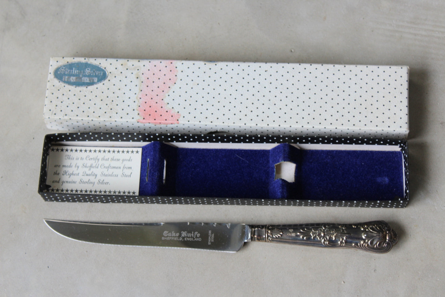 Harrison Borthers Silver Cake Knife - Kernow Furniture