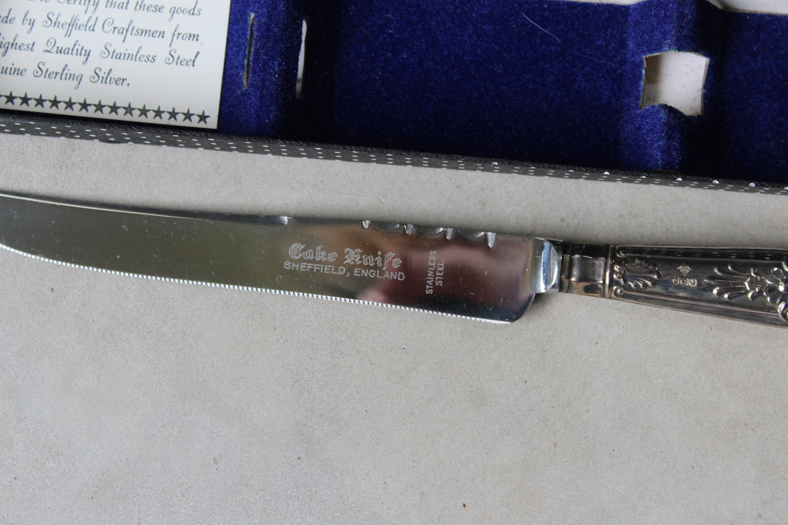 Harrison Borthers Silver Cake Knife - Kernow Furniture