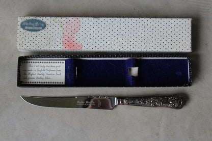 Harrison Borthers Silver Cake Knife - Kernow Furniture