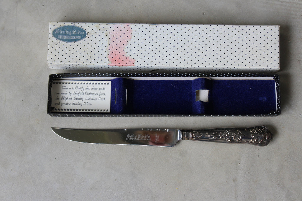 Harrison Borthers Silver Cake Knife - Kernow Furniture