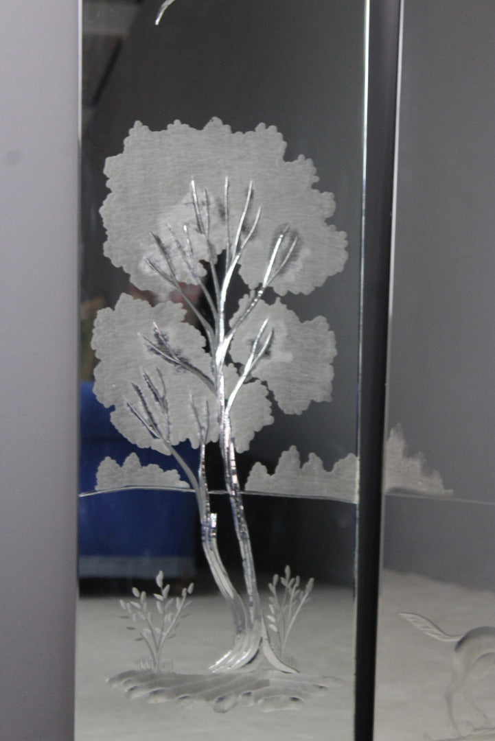 Large Etched Wall Mirror - Kernow Furniture