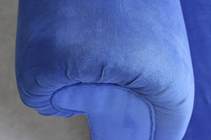 Antique Blue Upholstered Sofa - Kernow Furniture