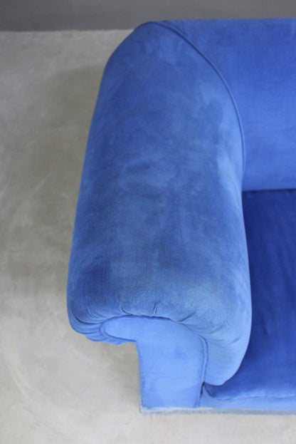 Antique Blue Upholstered Sofa - Kernow Furniture