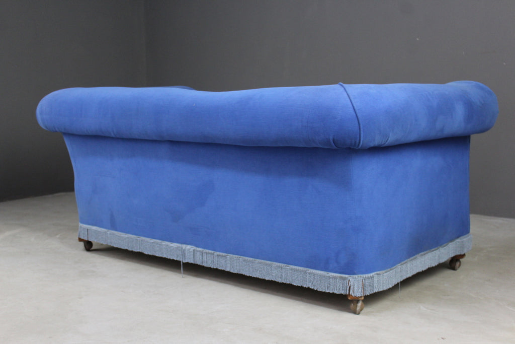 Antique Blue Upholstered Sofa - Kernow Furniture