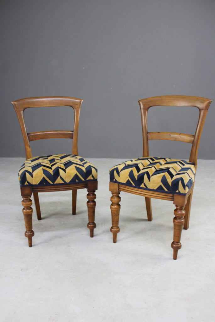 Pair Antique Dining Chairs - Kernow Furniture