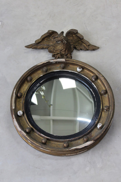 Convex Wall Mirror & Eagle Pediment - Kernow Furniture