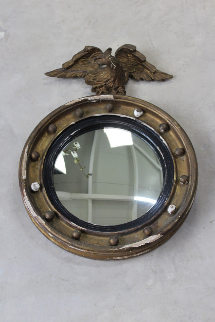 Convex Wall Mirror & Eagle Pediment - Kernow Furniture