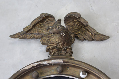 Convex Wall Mirror & Eagle Pediment - Kernow Furniture