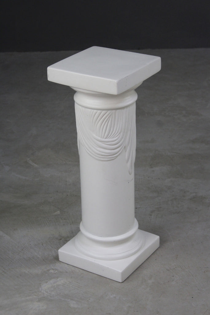 Ceramic White Plant Stand - Kernow Furniture
