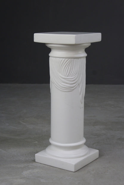 Ceramic White Plant Stand - Kernow Furniture